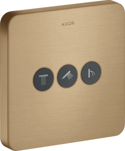 AXOR ShowerSelect Zawór odcinający do 3 odbiorników, montaż podtynkowy Brąz Szczotkowany