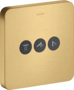 AXOR ShowerSelect Zawór odcinający do 3 odbiorników, montaż podtynkowy Złoty Optyczny Szczotkowany