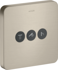 AXOR ShowerSelect Zawór odcinający do 3 odbiorników, montaż podtynkowy Nikiel Szczotkowany