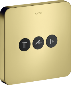 AXOR ShowerSelect Zawór odcinający do 3 odbiorników, montaż podtynkowy Złoty Optyczny Polerowany