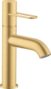 AXOR Uno Jednouchwytowa bateria umywalkowa 100 z niezamykanym kompletem odpływowym Złoty Optyczny Szczotkowany