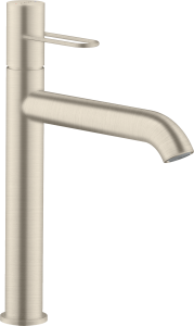 AXOR Uno Jednouchwytowa bateria umywalkowa 190 z niezamykanym kompletem odpływowym, uchwyt zero Nikiel Szczotkowany