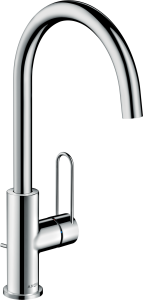 AXOR Uno Jednouchwytowa bateria umywalkowa 240 z uchwytem loop i z kompletem odpływowym Chrom