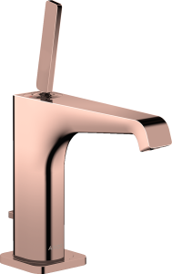 AXOR Citterio E Jednouchwytowa bateria umywalkowa 130 z  kompletem odpływowym Czerwone Złoto Polerowane