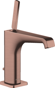 AXOR Citterio E Jednouchwytowa bateria umywalkowa 130 z  kompletem odpływowym Czerwone Złoto Szczotkowane