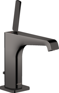 AXOR Citterio E Jednouchwytowa bateria umywalkowa 130 z  kompletem odpływowym Czarny Chrom Polerowany