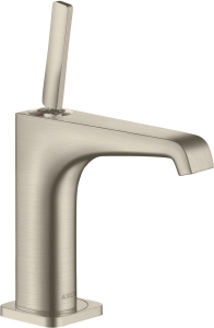 AXOR Citterio E Jednouchwytowa bateria umywalkowa 130 z niezamykanym kompletem odpływowym Nikiel Szczotkowany