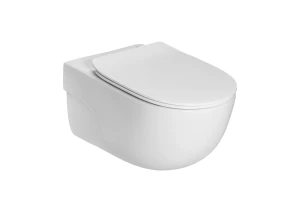 MERIDIAN MISKA PODWIESZANA RIMLESS 56 ROCA + DESKA WOLNOOP SLIM