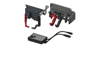 TECE TECEplanus elektroniczny mechanizm spłukujący do poręczy z zamontowanym radiowym przyciskiem spłukującym, zasilanie 12 V