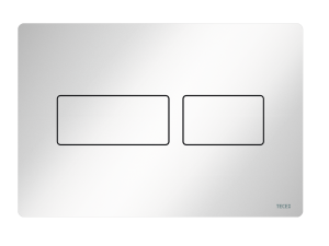 TECE TECEsolid przycisk spłukujący do WC z metalu, spłukiwanie dwoma ilościami wody, biały połysk