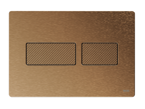 TECE TECEsolid przycisk spłukujący do WC do systemu spłukiwania dwiema ilościami wody, powierzchnia z teksturą, brąz szczotkowany o strukturze diamentowej