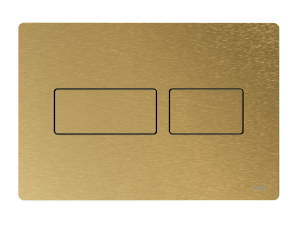 TECE TECEsolid przycisk spłukujący do WC z metalu, spłukiwanie dwoma ilościami wody, mosiądz szczotkowany