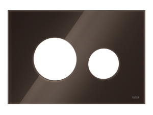 TECE TECEloop osłona do przycisków spłukujących, szkło kawowy brąz połysk