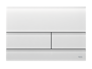 TECE TECEsquare II przycisk spłukujący do WC ze szkła, spłukiwanie dwoma ilościami wody, szkło białe satynowe