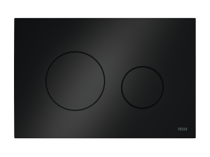 TECE TECEloop przycisk spłukujący do WC z tworzywa, spłukiwanie dwoma ilościami wody, czarny połysk