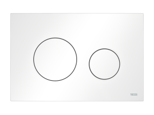 TECE TECEloop przycisk spłukujący do WC z tworzywa, spłukiwanie dwoma ilościami wody, biały matowy