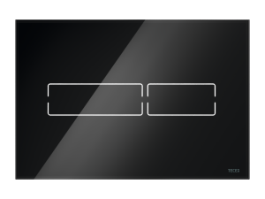 TECE TECElux mini przycisk spłukujący z funkcją elektronicznego spłukiwania bezdotykowego, szkło czarne połysk