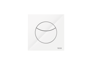 TECE TECEflushpoint przycisk spłukujący z tworzywa, spłukiwanie dwoma ilościami wody, kwadratowa obudowa przycisku, biały połysk