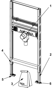 STELAŻ PODTYNKOWY DO UMYWALKI  Z SYF. PODT. H112 TECE