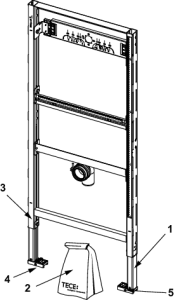 TECE TECEprofil stelaż podtynkowy do pisuaru, do natynkowego zaworu spłukującego, wysokość montażowa 1120 mm