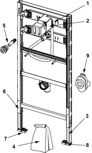 Stelaż do pisuaru podtynkowy TECE TECEprofil 500x90x1120 mm