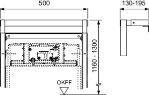 TECE TECE mocowanie stelaża z regulacją wysokości do montażu indywidualnego