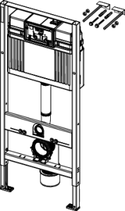 STELAŻ PODTYNKOWY BASE + WSPORNIKI 3/6L DO WC  H112  TECE
