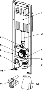 STELAŻ PODTYNKOWY L-32CM DO WC PODT.  H112  TECE