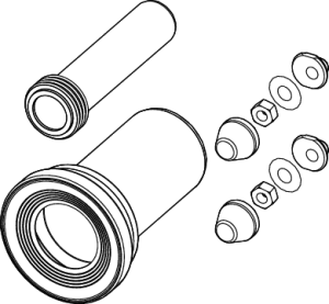 KOMPLET RUR PRZYŁĄCZENIOWYCH DO MISKI  L-200 MM TECE