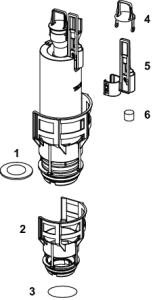 ZAWÓR SPŁUKUJĄCY A2 Z KOSZEM TECE