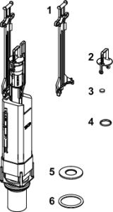 ZAWÓR SPŁUKUJĄCY A3 Z KOSZEM TECE