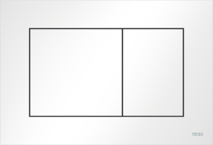 TECE TECEnow przycisk spłukujący do WC z tworzywa, spłukiwanie dwoma ilościami wody, biały antybakteryjny