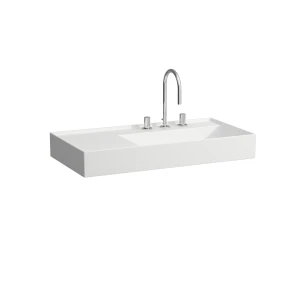 UMYWALKA Z BLATEM PO LEWEJ STRONIE, Z UKRYTYM ODPŁYWEM 90X46 KARTEL BY LAUFEN