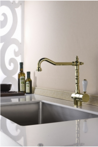 BATERIA KUCHENNA SYCYLIA ZŁOTY CHROM BLUEWATER