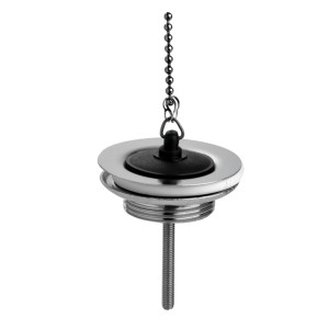 McAlpine Spust umywalkowy 1.1/4"x60mm z sitkiem ze stali nierdzewnej i korkiem gumowym CHROM