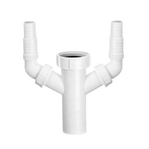 McAlpine Przedłużka do syfonu zlewozmywakowego 1.1/2"x40mm z podłączeniem do pralki i zmywarki