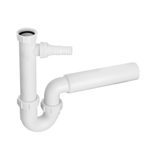 McAlpine Syfon zlewozmywakowy rurowy 1.1/2"x50mm z podłączeniem pralki lub zmywarki bez spustu