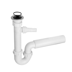 McAlpine Syfon zlewozmywakowy rurowy 1.1/2"x50mm z podłączeniem pralki lub zmywarki