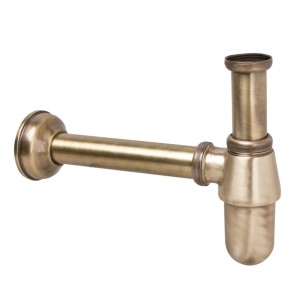 McAlpine Syfon umywalkowy butelkowy 1.1/4"x32mm bez spustu ANTYCZNY MOSIĄDZ