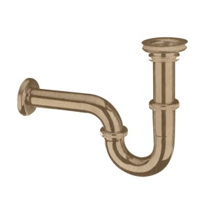 McAlpine Syfon umywalkowy rurowy 1.1/4"x32mm Antyczny MOSIĄDZ
