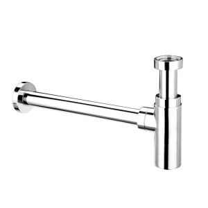 McAlpine Syfon umywalkowy butelkowy "niski" DEKORACYJNY 1.1/4"x32 bez spustu CHROM