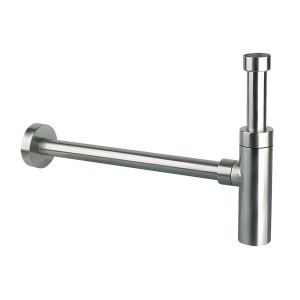 McAlpine Syfon umywalkowy butelkowy DEKORACYJNY 1.1/4"x32 bez spustu STAL SZCZOTKOWANA