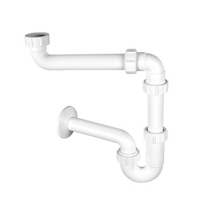 McAlpine Syfon umywalkowy rurowy 1.1/4"x32mm ,bez spustu z przedłużką