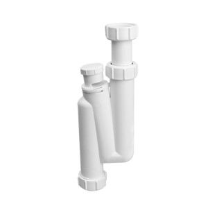 McAlpine Syfon umywalkowy rurowy pionowy 1.1/4"x32mm z zaworem napowietrzającym bez spustu