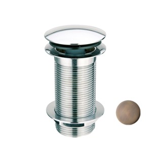 McAlpine Spust umyw."klik-klak" DEKORACYJNY 1.1/4"x60mm z małą nakrętką bez przelewu ANTYCZNY BRĄZ