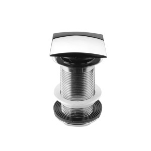 McAlpine Spust umywalkowy "klik-klak" kwadratowy DEKORACYJNY 1.1/4"x70mm bez przelewem CHROM