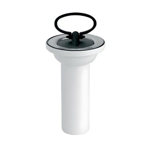 McAlpine Spust umywalkowy 1.1/4"x60mm z sitkiem ze stali nierdzewnej i korkiem gumowym