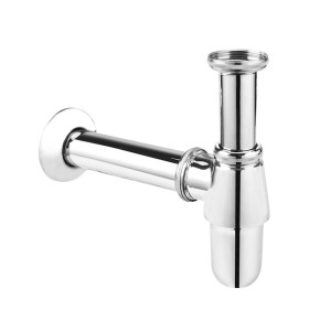 McAlpine Syfon zlewozmywakowy butelkowy 1.1/2"x40mm wykonany z mosiądzu, pokryty warstwą chromu, bez spustu
