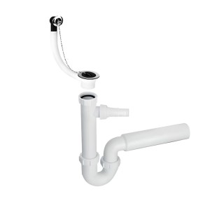 McAlpine Syfon zlewozmywakowy rurowy 1.1/2"x50mm z podłączeniem pralki lub zmywarki