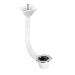 McAlpine Spust zlewozmywakowy 1.1/2"x40mm z sitem ze stali nierdzewnej i korkiem gumowym i łańcuszkiem